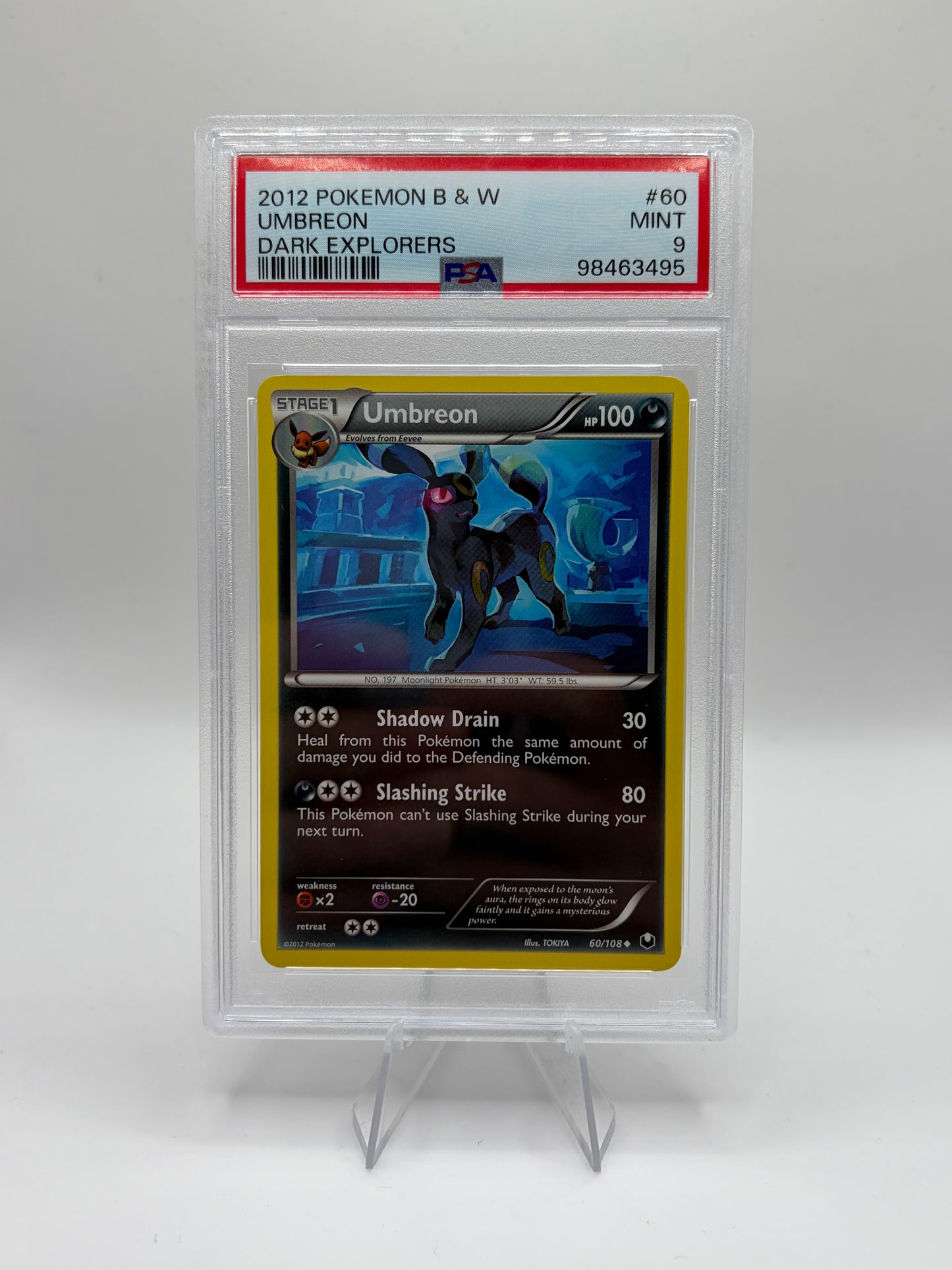 Umbreon (60) Dark Explorers Uncommon PSA 9