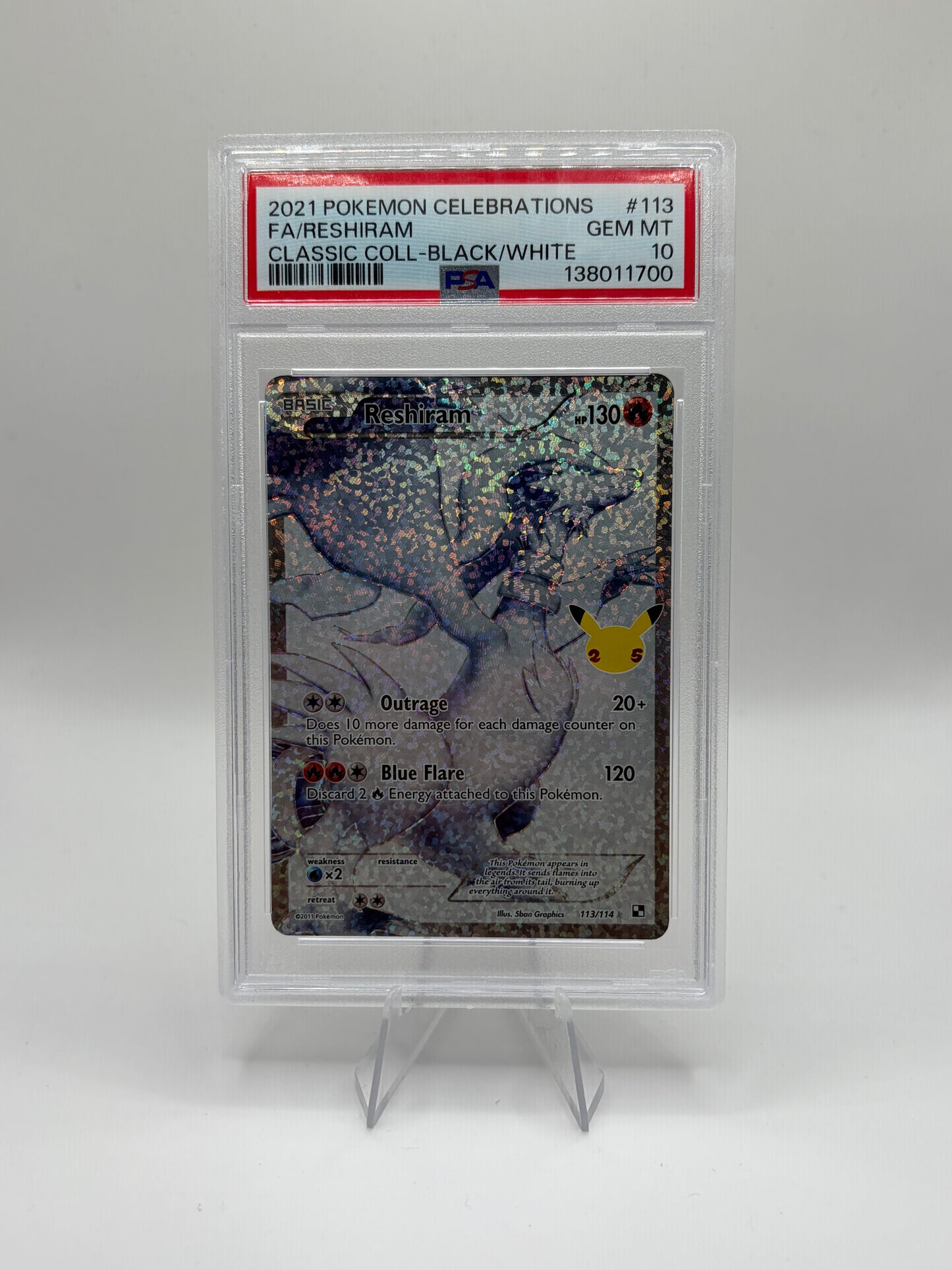 Reshiram Celebrations: Classic Collection PSA 10
