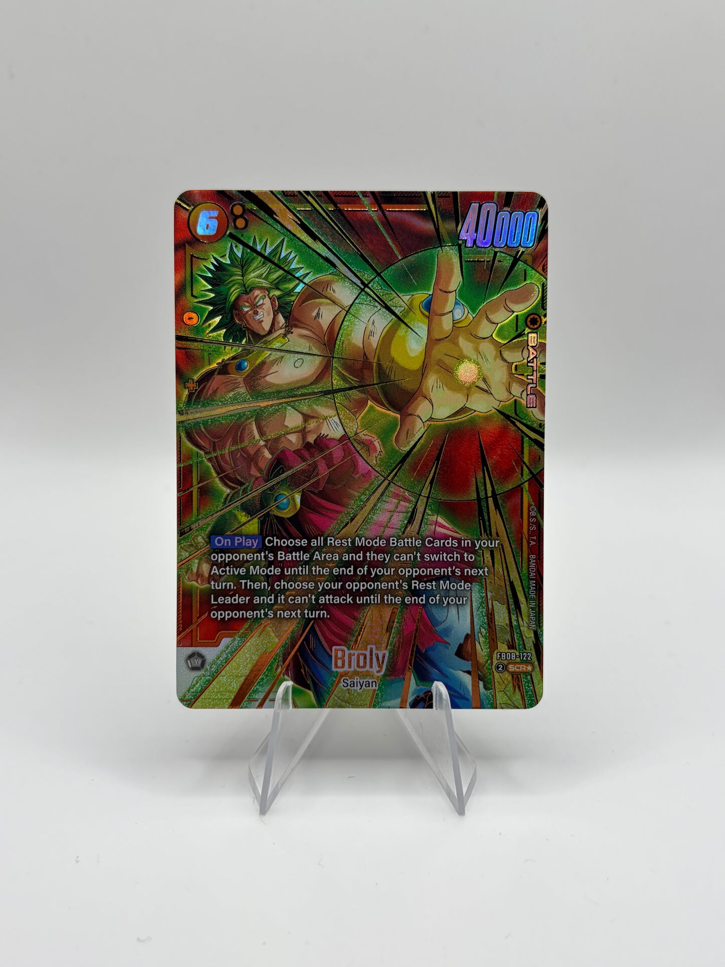 Broly - FB08-122 (Alternate Art) Saiyan's Pride Secret Rare
