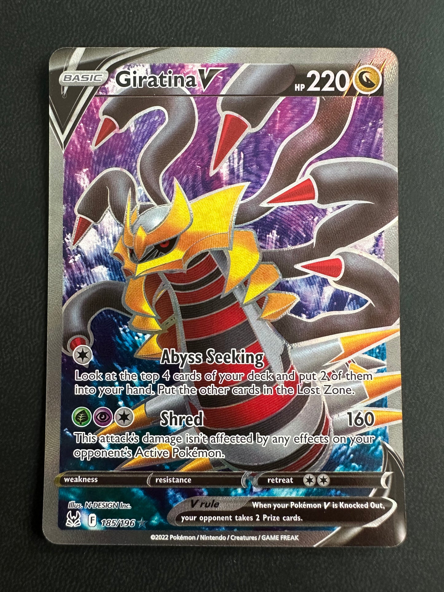 Giratina V Full Art Lost Origin