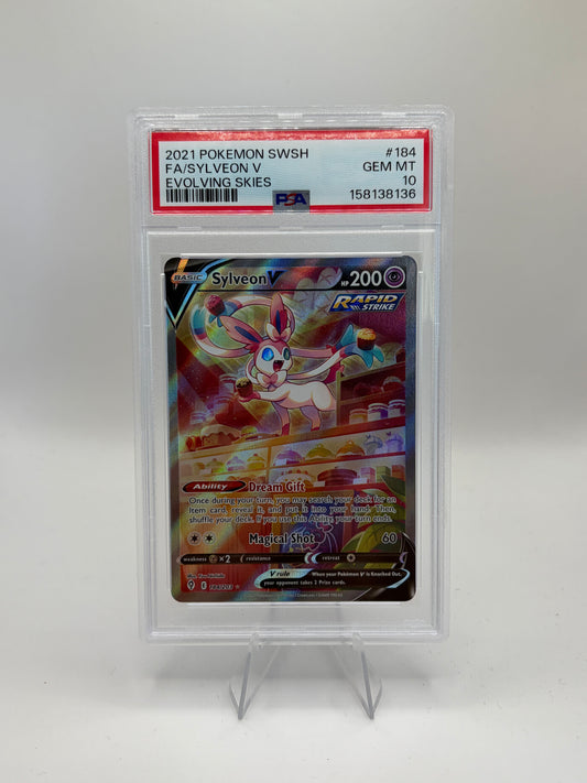 Sylveon V (Alternate Full Art) Evolving Skies Ultra Rare PSA 10