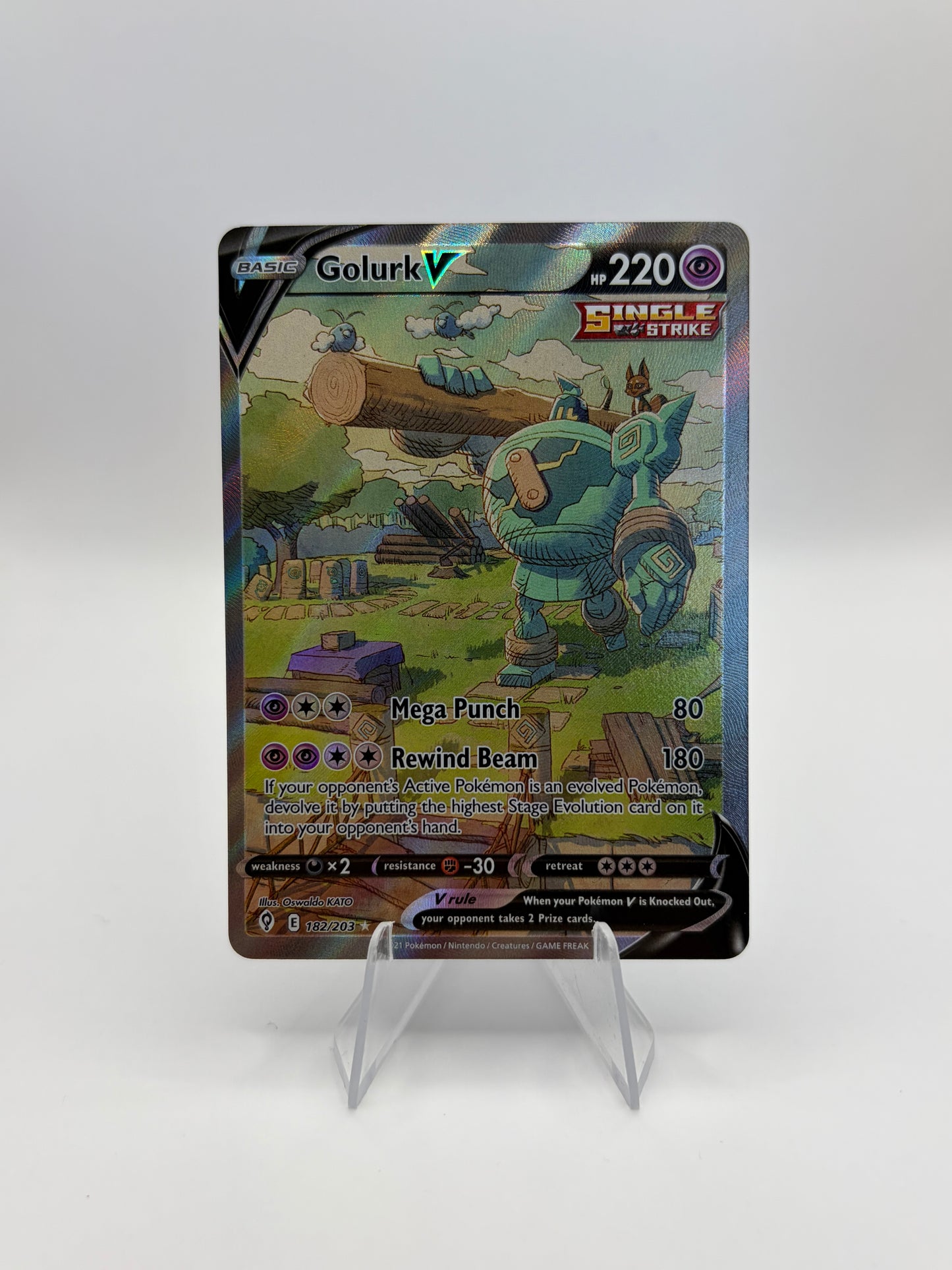 Golurk V (Alternate Full Art) Evolving Skies Ultra Rare