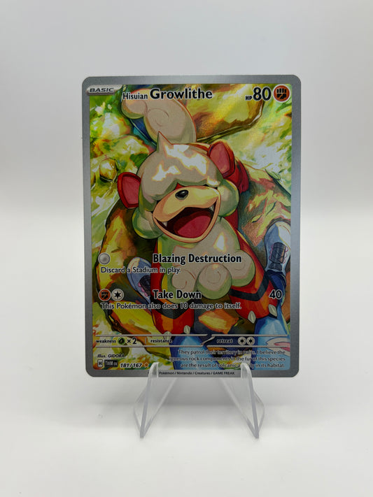 Hisuian Growlithe Twilight Masquerade Illustration Rare