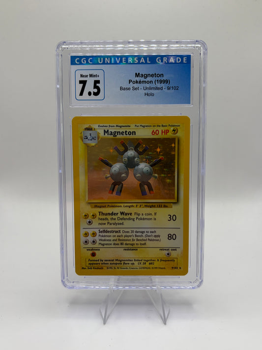 Magneton Base Set (Unlimited) Holo Rare CGC 7.5