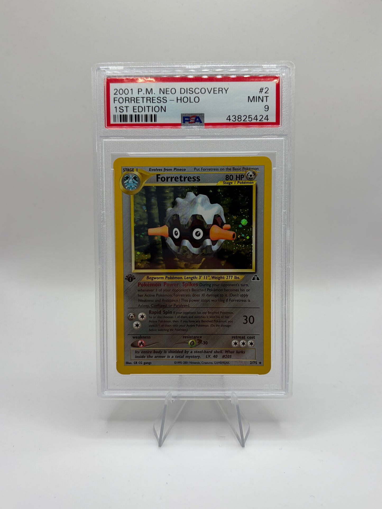 Forretress Neo Discovery Holo Rare • 2 1st Edition Holofoil PSA 9