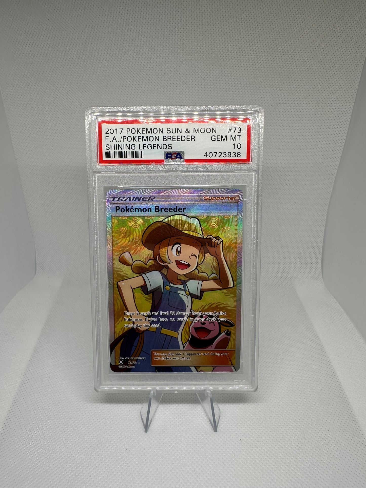 Pokemon Breeder Shining Legends PSA 10