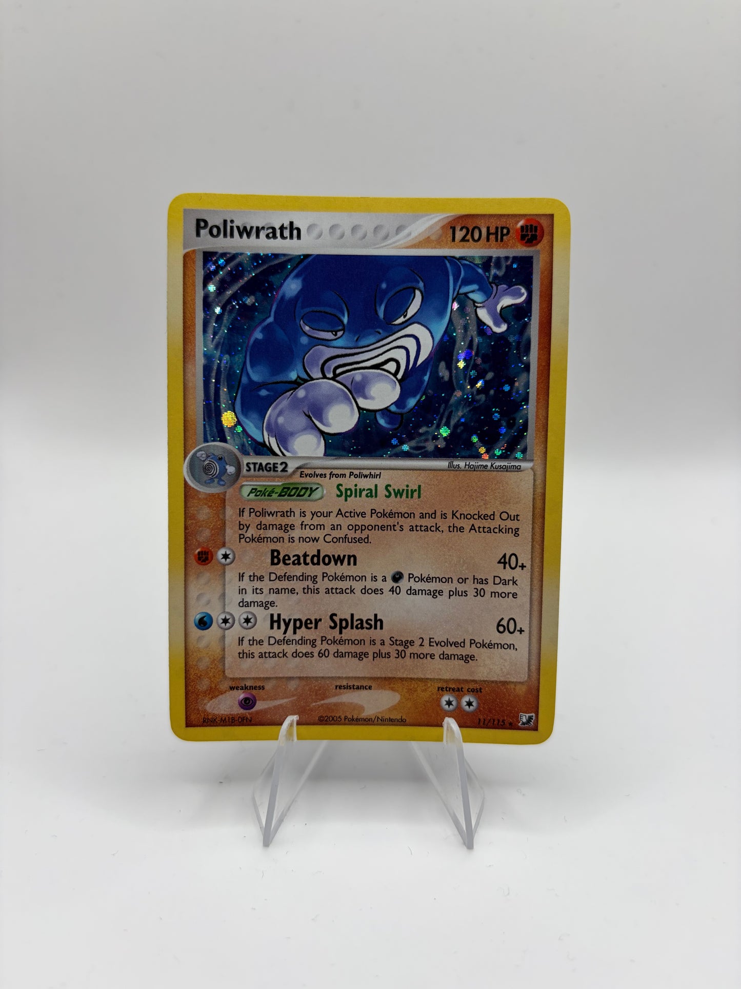Poliwrath EX Unseen Forces Holo Rare