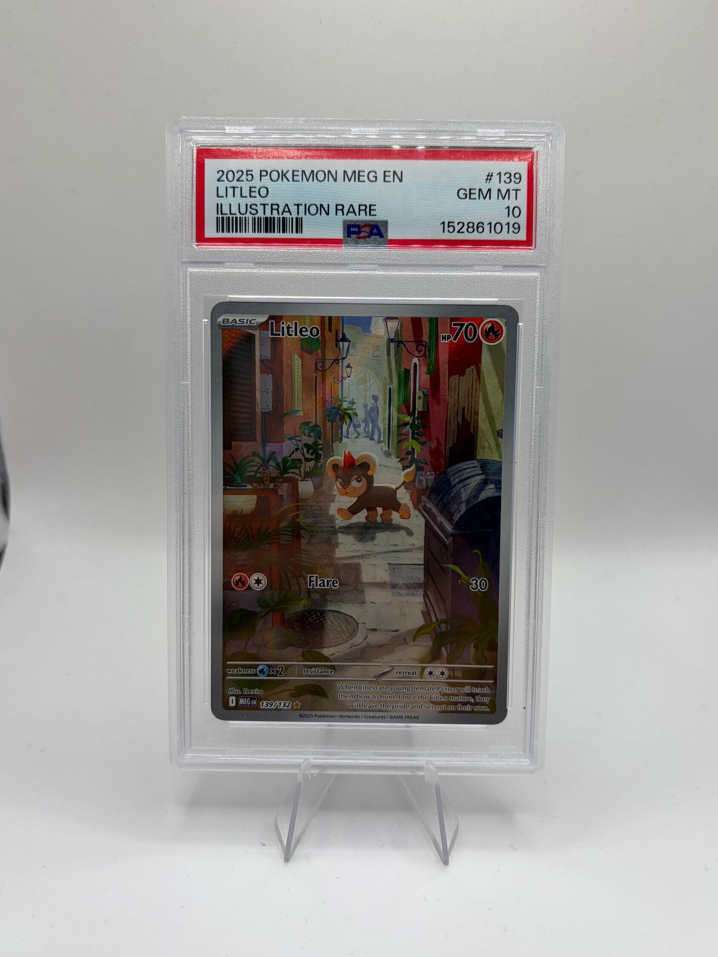 Litleo Mega Evolution Illustration Rare PSA 10