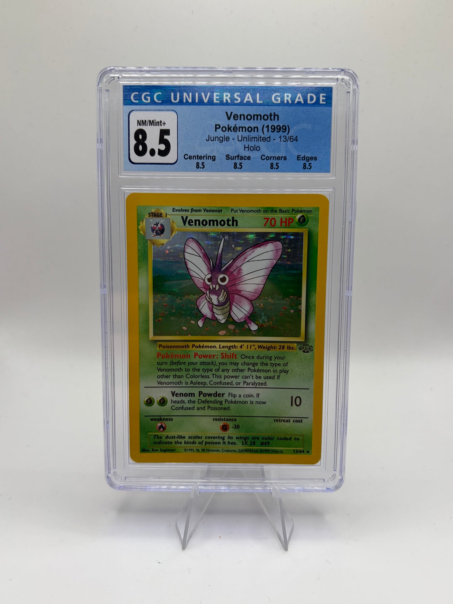 Venomoth Jungle Holo Rare CGC 8.5