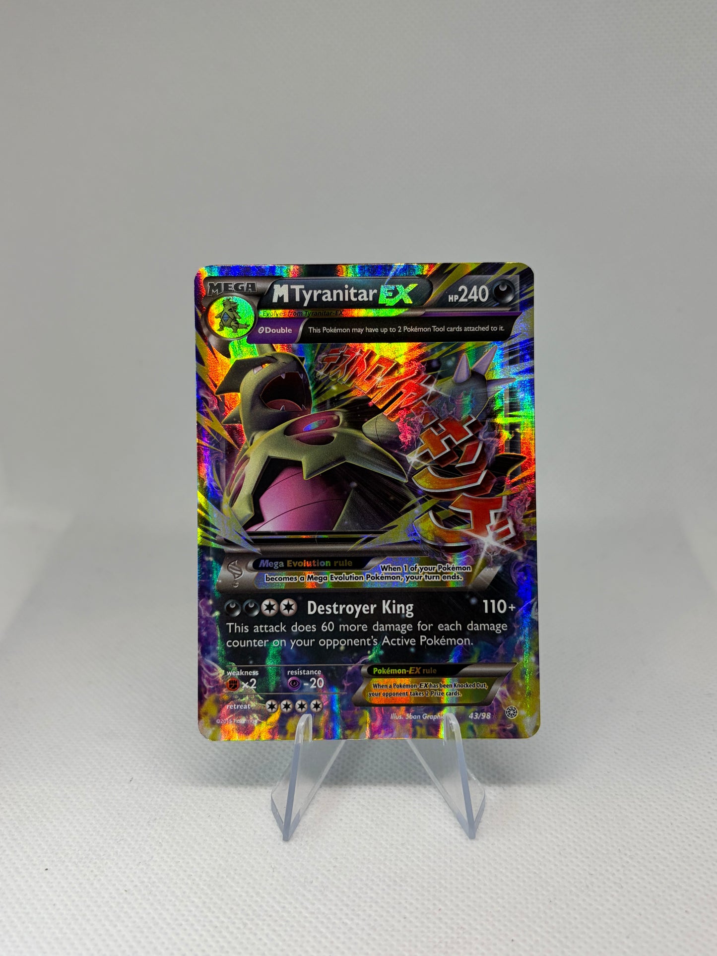 M Tyranitar EX Ancient Origins Ultra Rare • 43 Holofoil