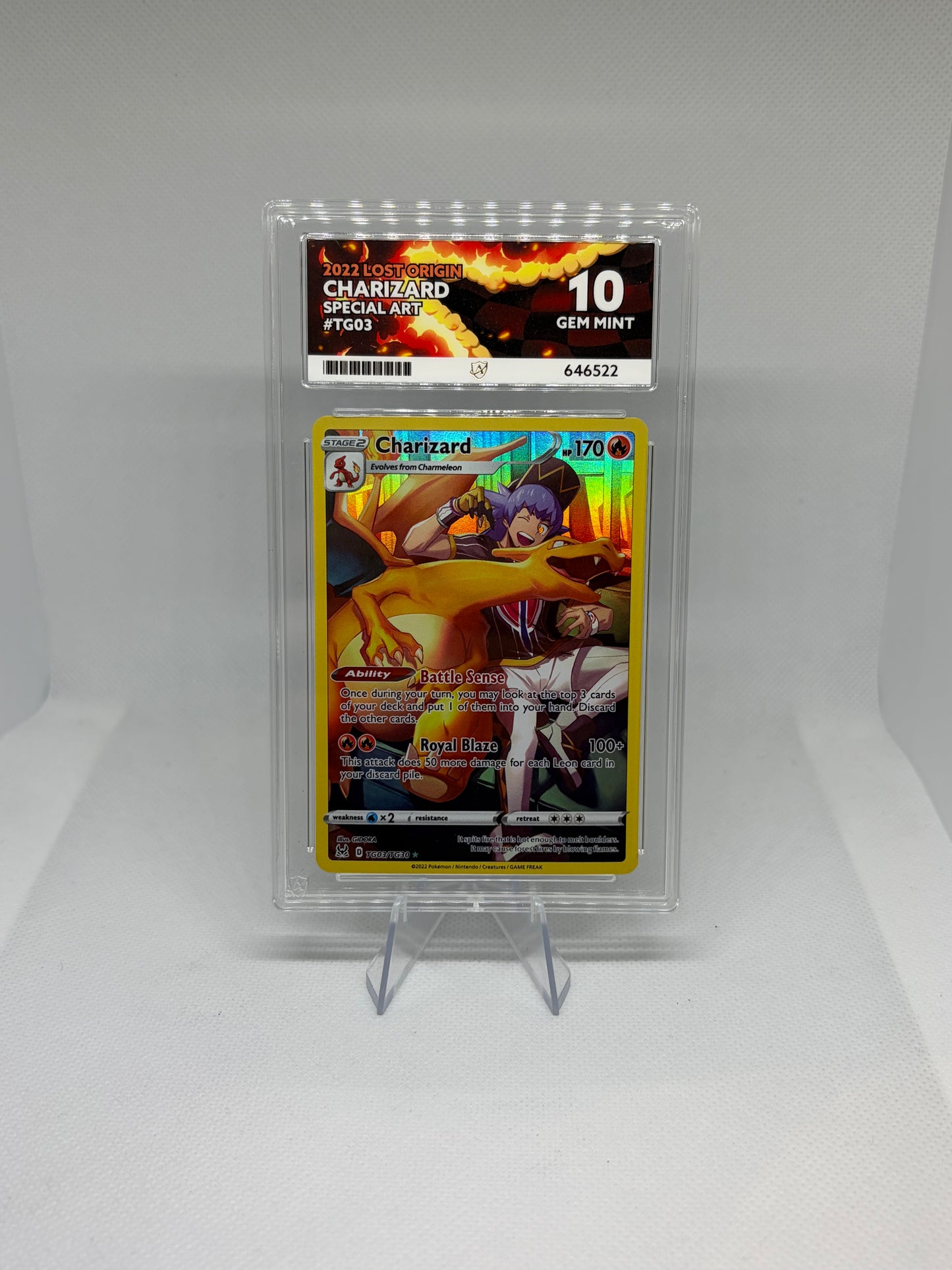 Charizard Lost Origin Trainer Gallery Ultra Rare ACE 10