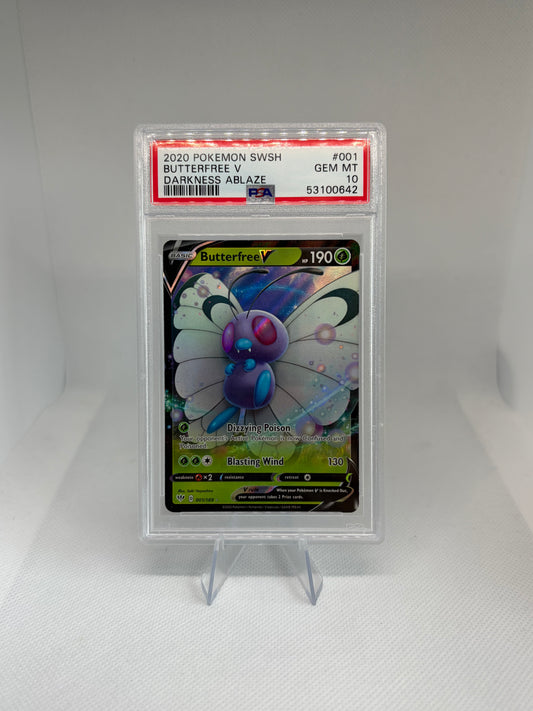 Butterfree V Darkness Ablaze Ultra Rare Holofoil PSA 10