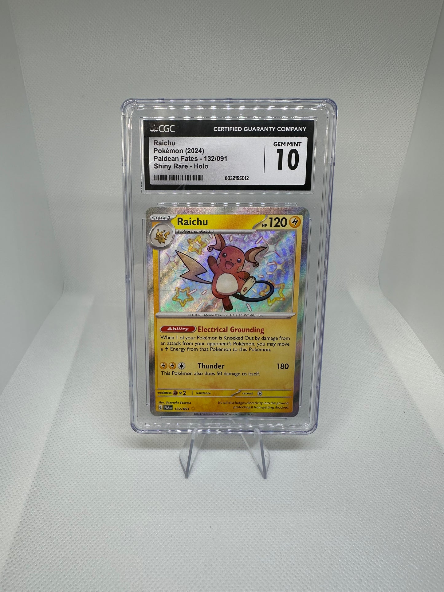 Raichu Paldean Fates CGC 10