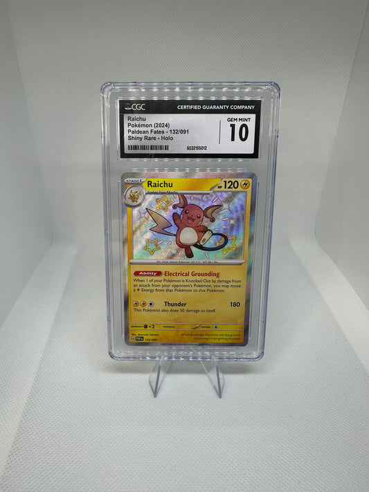 Raichu Paldean Fates CGC 10