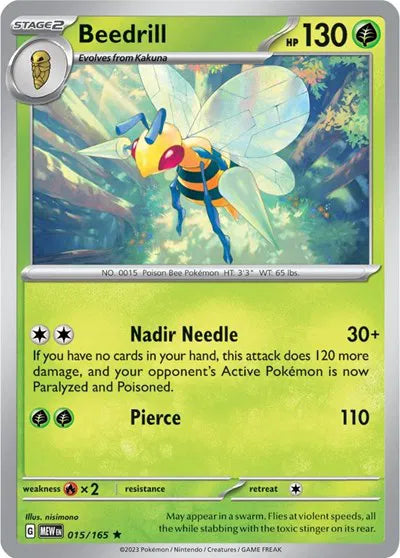 Beedrill SV: 151 Rare • 015/165  Holofoil