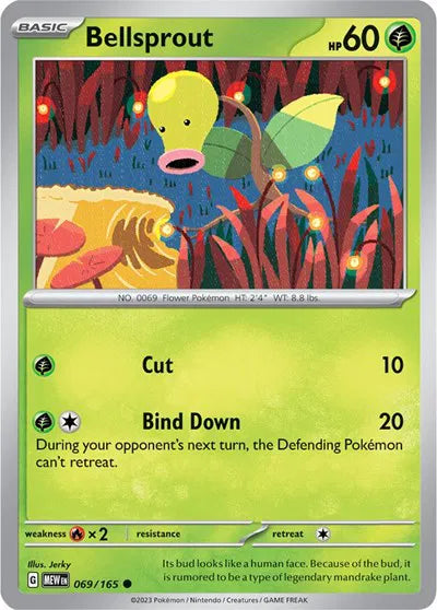 Bellsprout SV: 151 Common • 069/165 Reverse Holofoil