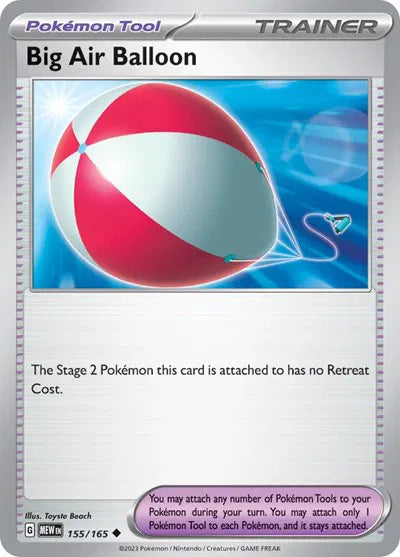 Big Air Balloon SV: 151 Uncommon • 155/165 Reverse Holofoil
