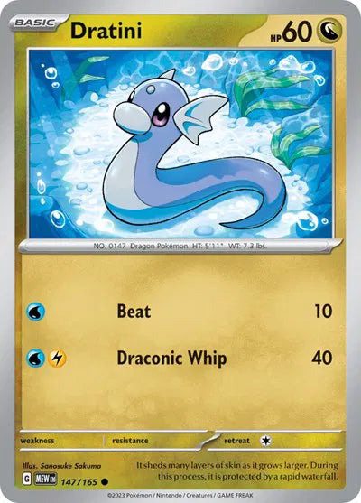 Dratini SV: 151 Common • 147/165 Reverse Holofoil