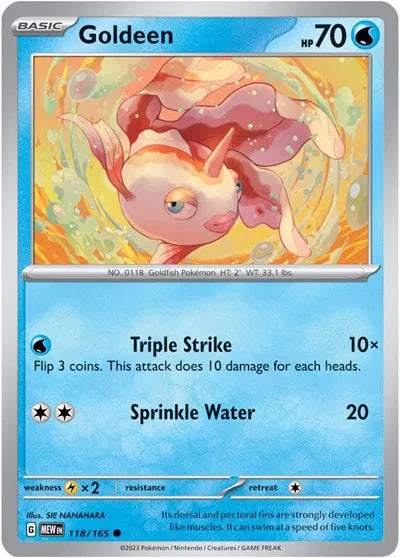 Goldeen SV: 151 Common • 118/165 Reverse Holofoil
