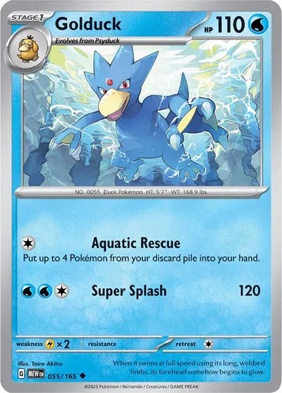 Golduck SV: 151 Uncommon • 055/165 Reverse Holofoil