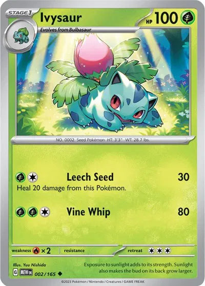 Ivysaur SV: 151 Uncommon • 002/165 Reverse Holofoil