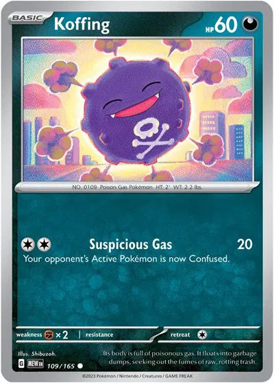 Koffing SV: 151 Common • 109/165 Reverse Holofoil