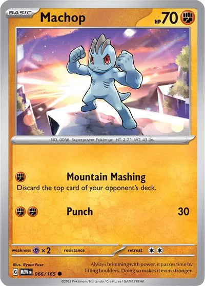 Machop SV: 151 Common • 066/165 Reverse Holofoil