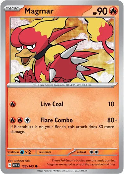 Magmar SV: 151 Common • 126/165 Reverse Holofoil
