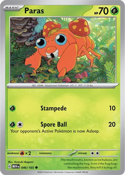 Paras SV: 151 Common • 046/165 Reverse Holofoil