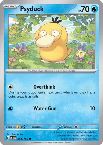 Psyduck SV: 151 Common • 054/165 Reverse Holofoil