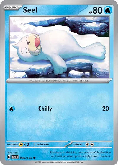 Seel SV: 151 Common • 086/165 Reverse Holofoil