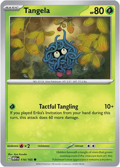 Tangela SV: 151 Common • 114/165 Reverse Holofoil