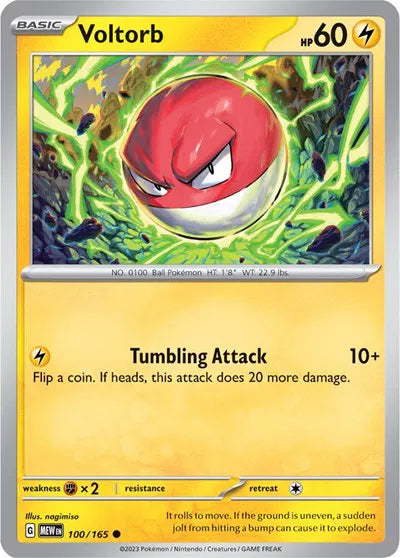 Voltorb SV: 151 Common • 100/165 Reverse Holofoil