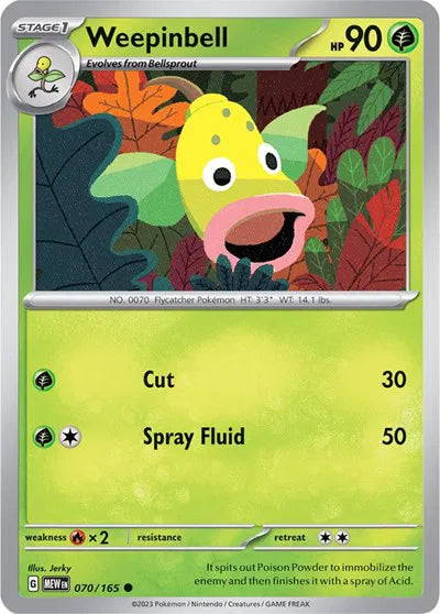 Weepinbell SV: 151 Common • 070/165 Reverse Holofoil